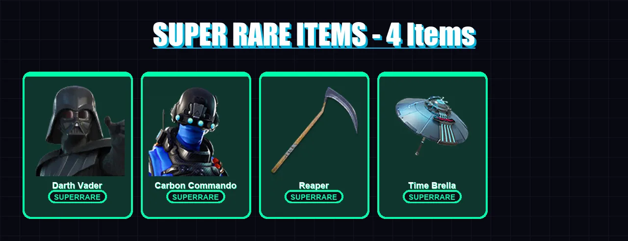[PC/XBOX/PSN] | Darth Vader | Carbon Commando | Kado Thorne | Mandalorian | Optimus Prime | 250 skin | 291 pickaxe | 224 emote | 224 glider | Lv3431