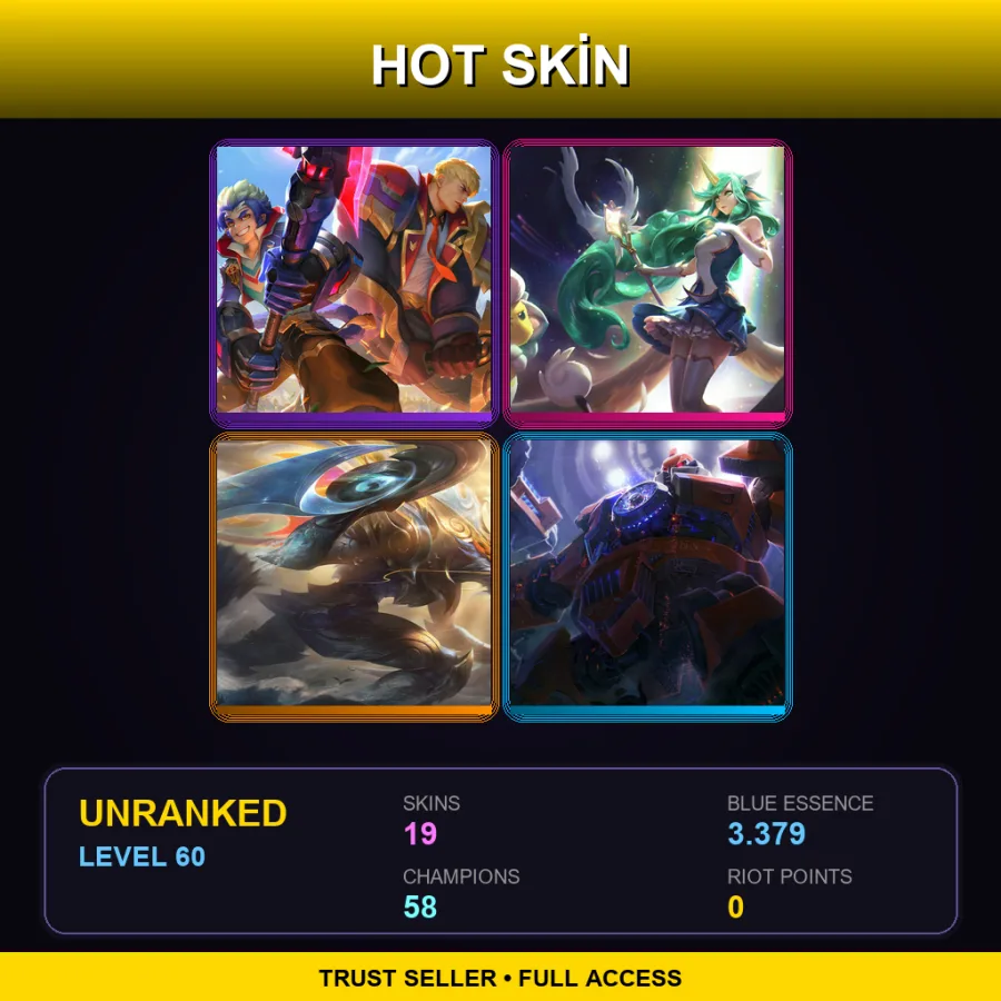 LAS | Lv60 | Unranked | 19 Skin | 58 Champ