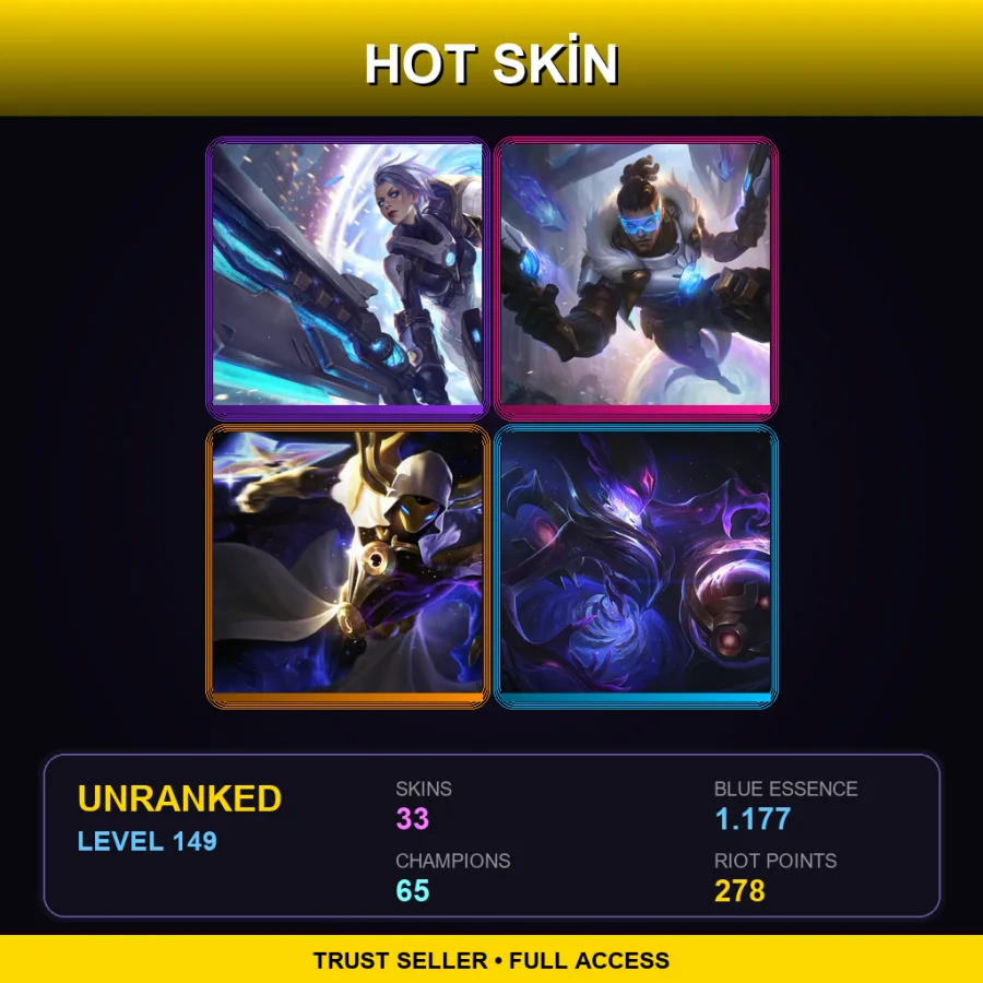LAS | Lv149 | Unranked | 33 Skin | 65 Champ — Cosmic Reaver Kassadin