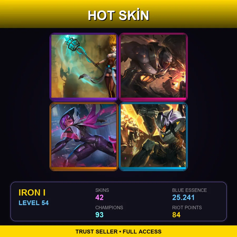 LAN | Lv54 | Iron I | 42 Skin | 93 Champ