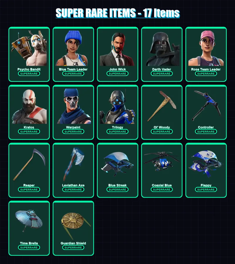 [PS4/PS5/PC] | Psycho Bandit | Blue Team Leader | John Wick | 303 skin | Lv4123
