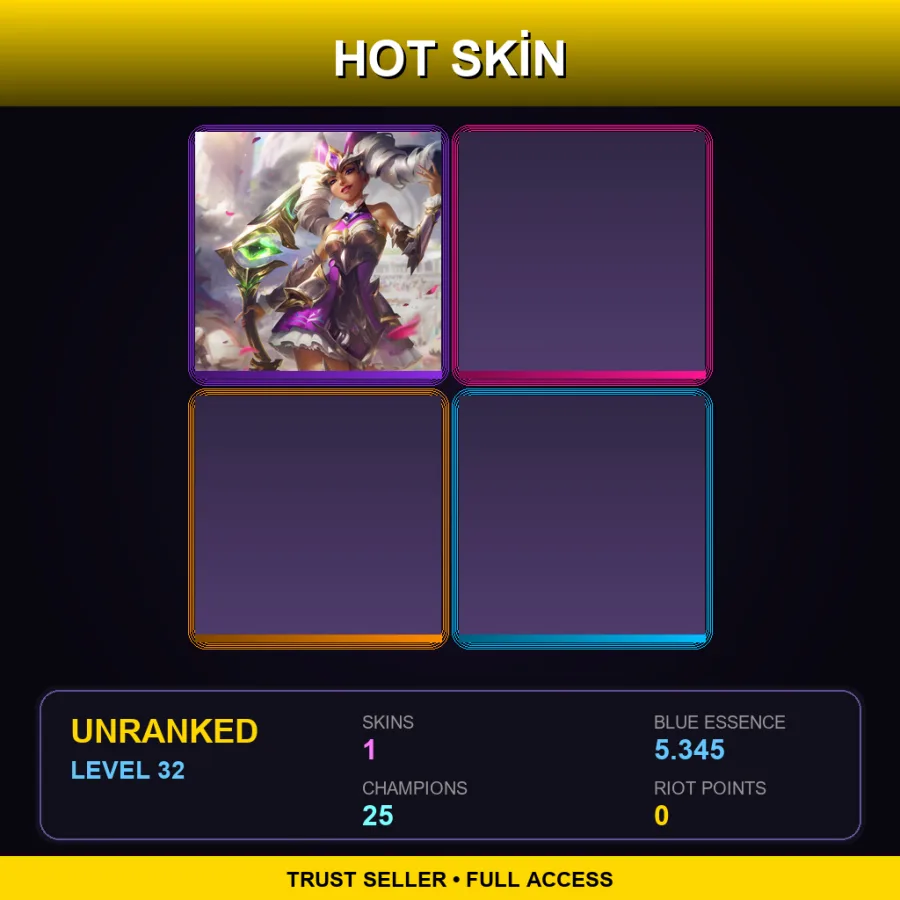 BR | Lv32 | Unranked | 1 Skin | 25 Champ