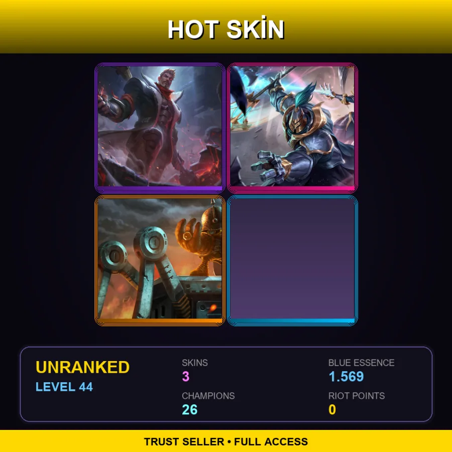 VN | Lv44 | Unranked | 3 Skin | 26 Champ