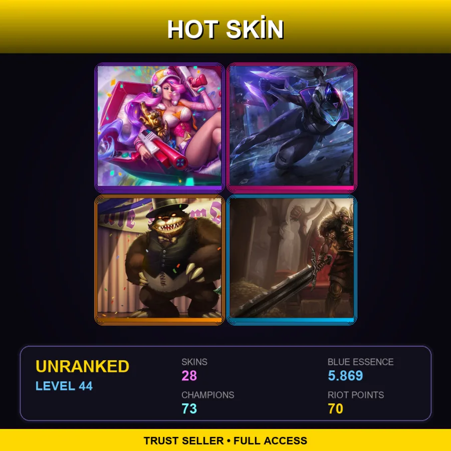 TR | Lv44 | Unranked | 28 Skin | 73 Champ — Wildfire Zyra