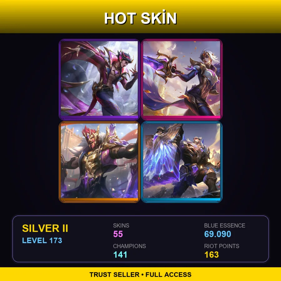 SG | Lv173 | Silver II | 55 Skin | 141 Champ