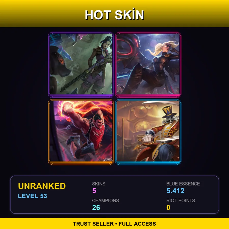 LAS | Lv53 | Unranked | 5 Skin | 26 Champ