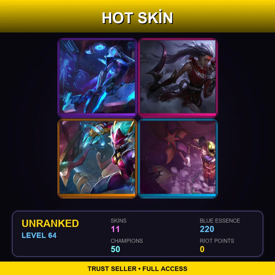 BR | Lv64 | Unranked | 11 Skin | 50 Champ