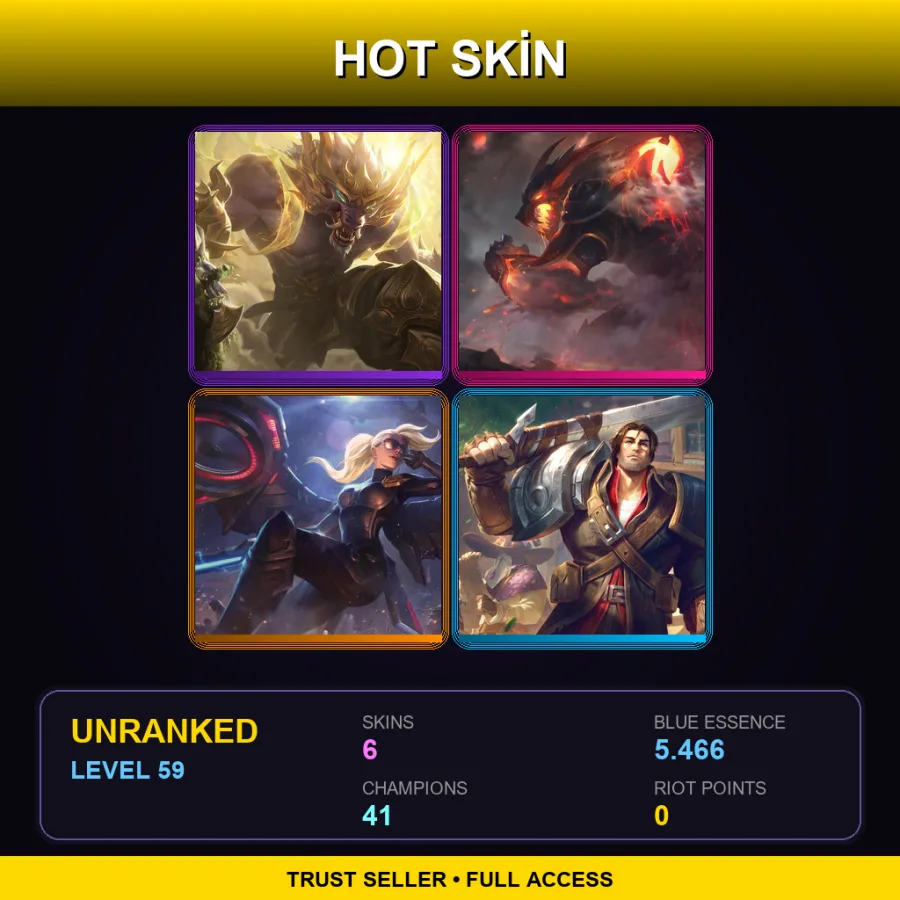 BR | Lv59 | Unranked | 6 Skin | 41 Champ