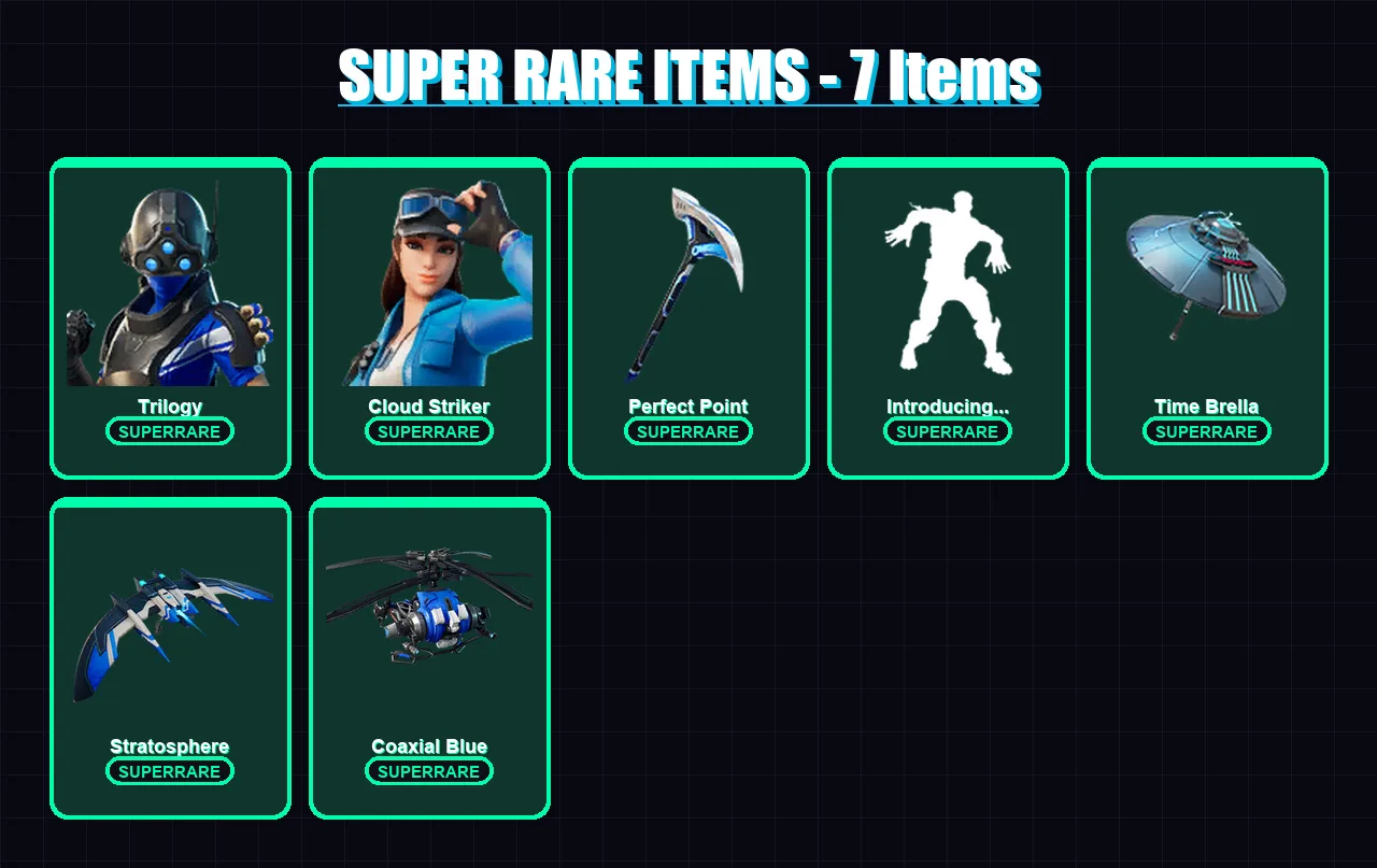 [PS4/PS5/XBOX/PC] | Trilogy | Cloud Striker | Eternal Knight | Fade | Fusion | 43 skin | 93 pickaxe | 79 emote | 82 glider | Lv1499
