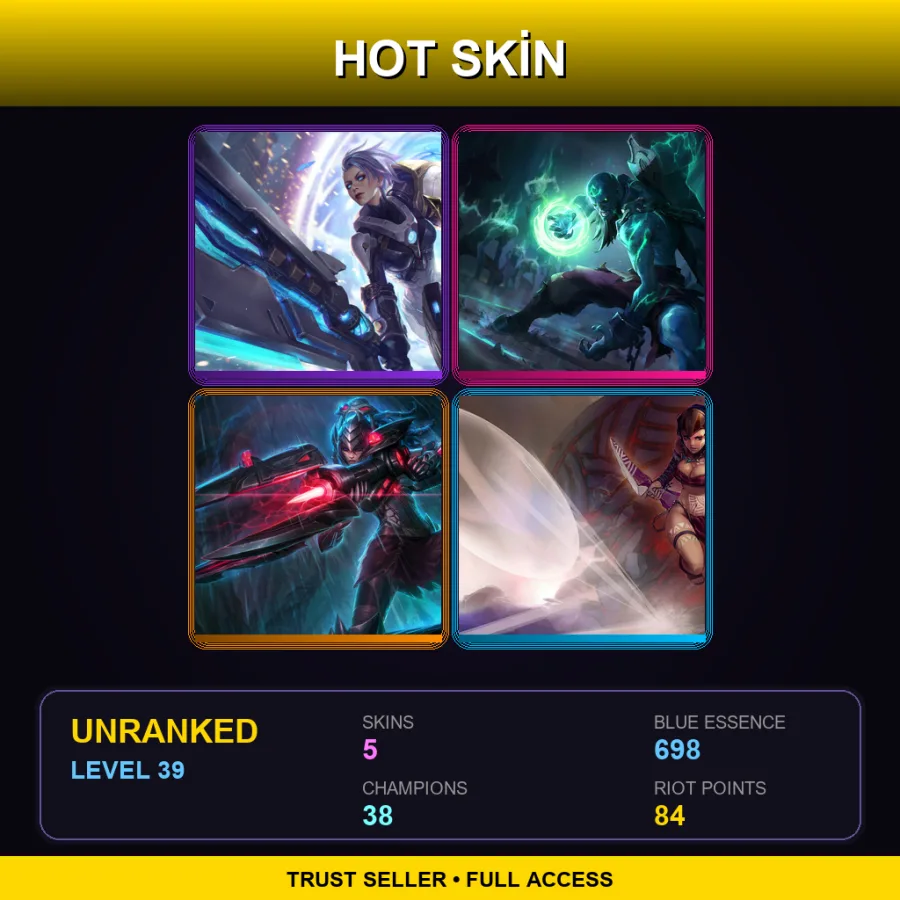 LAS | Lv39 | Unranked | 5 Skin | 38 Champ