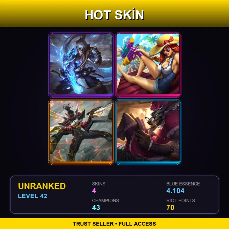 VN | Lv42 | Unranked | 4 Skin | 43 Champ
