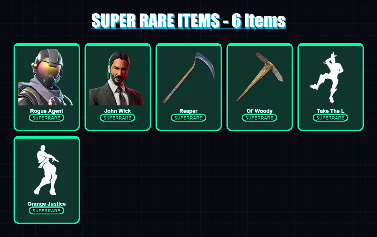 [PC/XBOX/PSN] | Rogue Agent | John Wick | Ragnarok | Galaxy Scout | Fate | 116 skin | 147 pickaxe | 125 emote | 97 glider | Lv1934