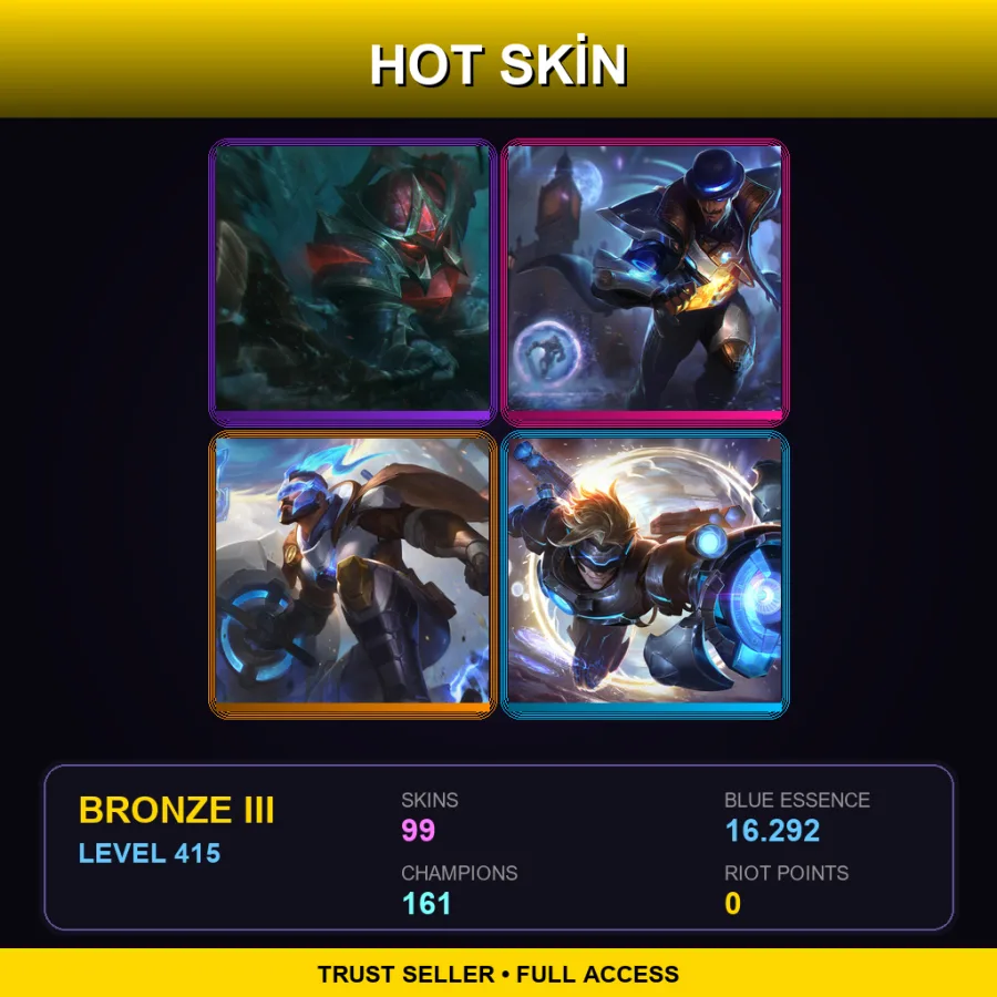 EUW | Lv415 | Bronze III | 99 Skin | 161 Champ — Traditional Sejuani