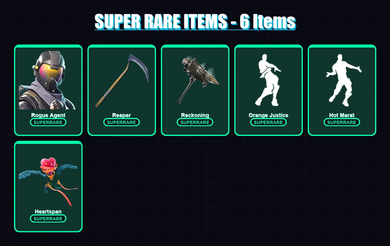 [PC/XBOX/PSN] | Rogue Agent | Omega | Ragnarok | Lynx | Blackheart | 49 skin | 44 pickaxe | 56 emote | 50 glider | Lv803