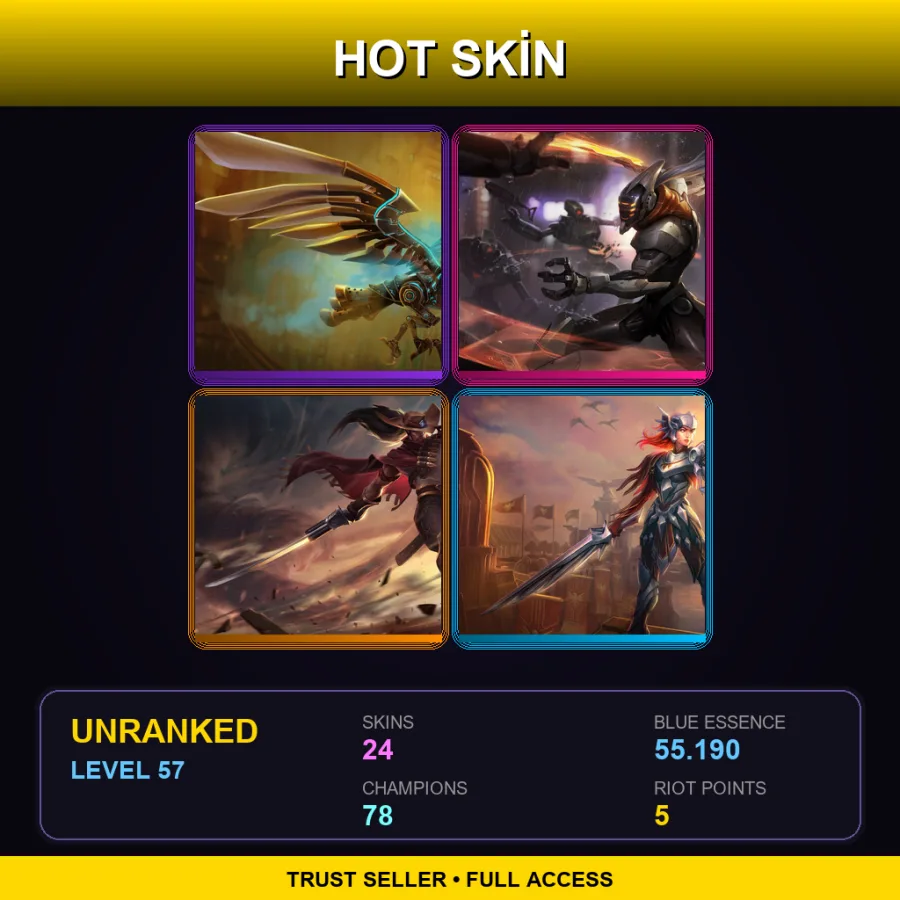 VN | Lv57 | Unranked | 24 Skin | 78 Champ