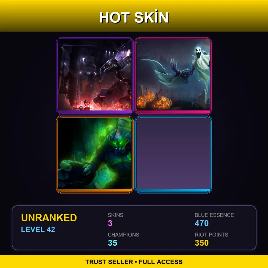 TR | Lv42 | Unranked | 3 Skin | 35 Champ
