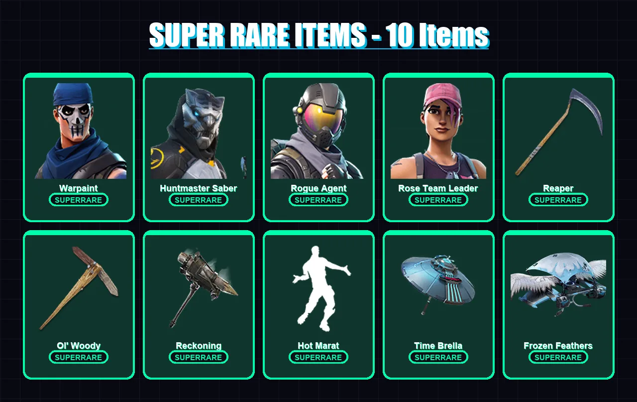 [PC/PSN] | Warpaint | Huntmaster Saber | Rogue Agent | Rose Team Leader | Fusion | 170 skin | 157 pickaxe | 156 emote | 117 glider | Lv1561 — Fortnite account