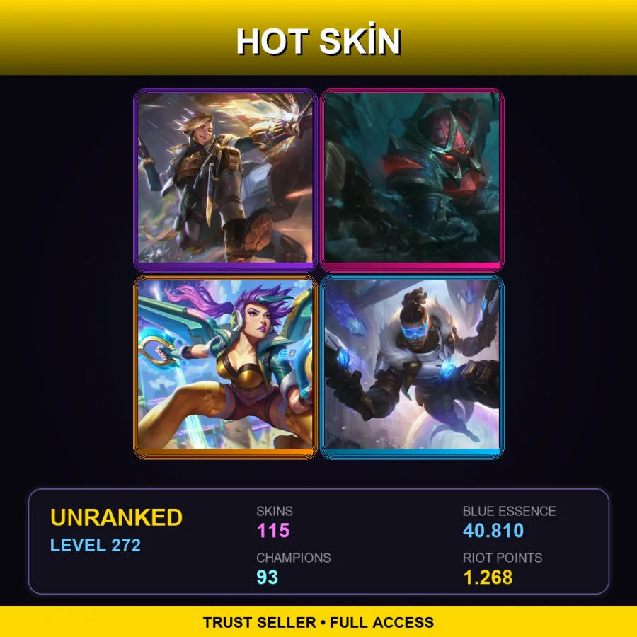 EUW | Lv272 | Unranked | 115 Skin | 93 Champ — Nurse Akali