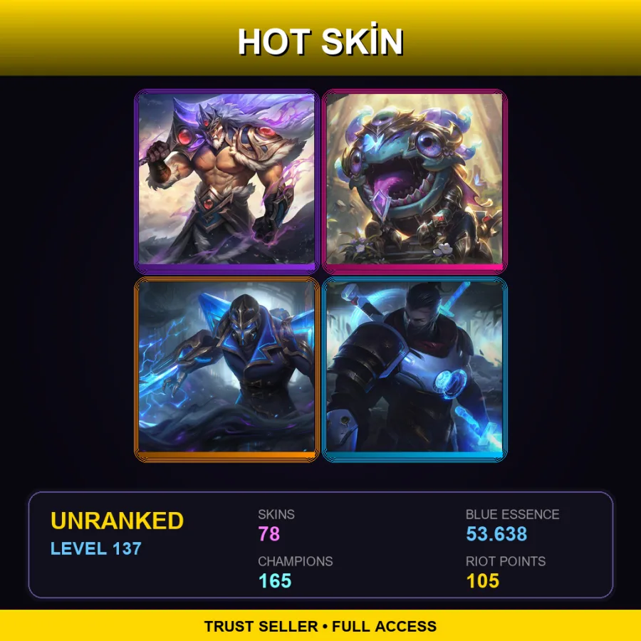 VN | Lv137 | Unranked | 78 Skin | 165 Champ — Odyssey Ziggs