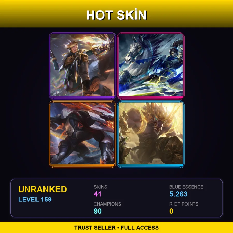 ME | Lv159 | Unranked | 41 Skin | 90 Champ — Bewitching Miss Fortune