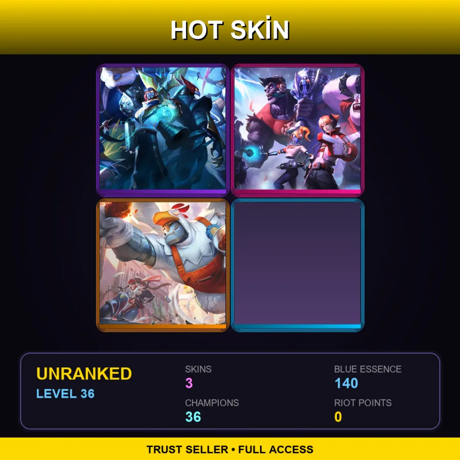 LAS | Lv36 | Unranked | 3 Skin | 36 Champ — Tpa Mundo