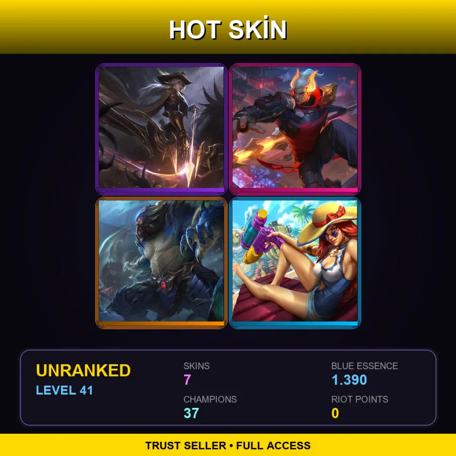 TR | Lv41 | Unranked | 7 Skin | 37 Champ