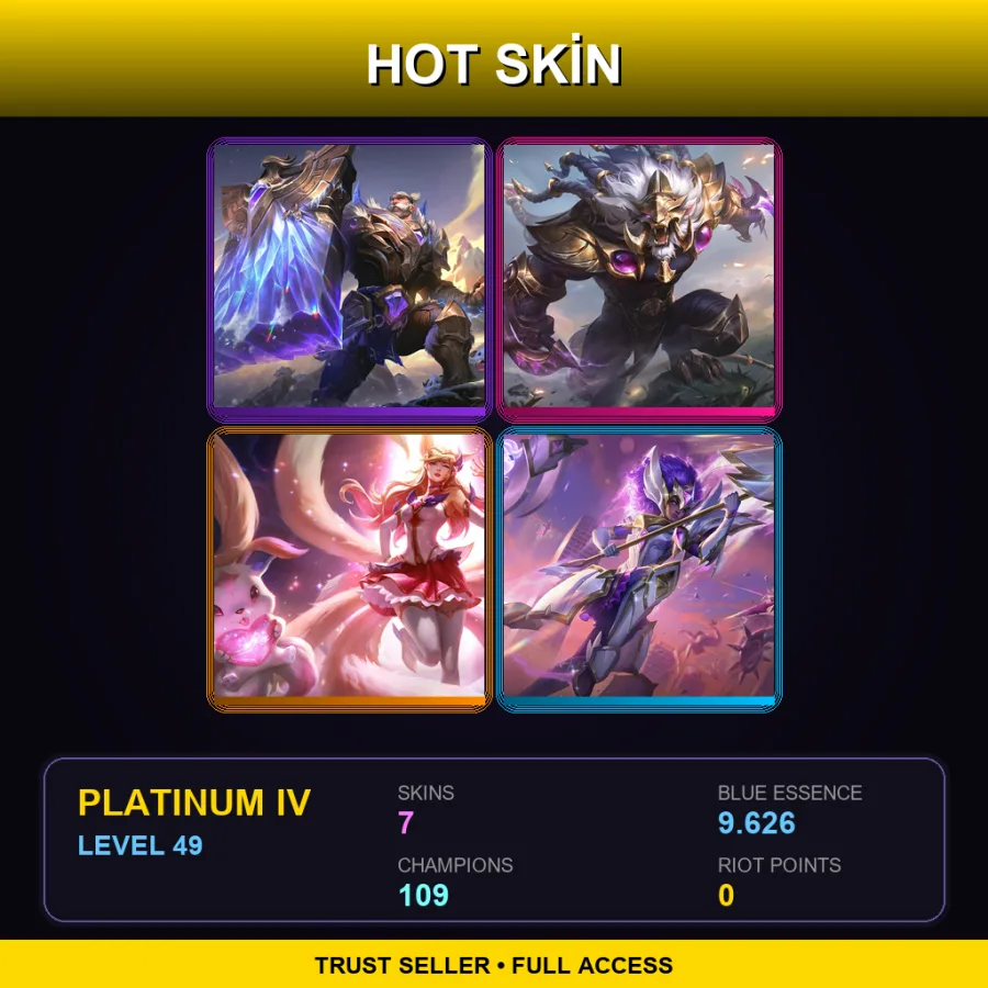 BR | Lv49 | Platinum IV | 7 Skin | 109 Champ