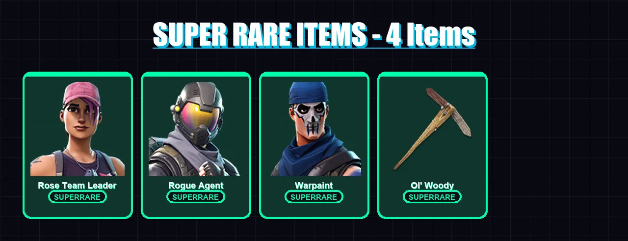 [PC/XBOX/PSN] | Rose Team Leader | Rogue Agent | Warpaint | Kymera | Drift | 20 skin | 29 pickaxe | 26 emote | 28 glider | Lv445