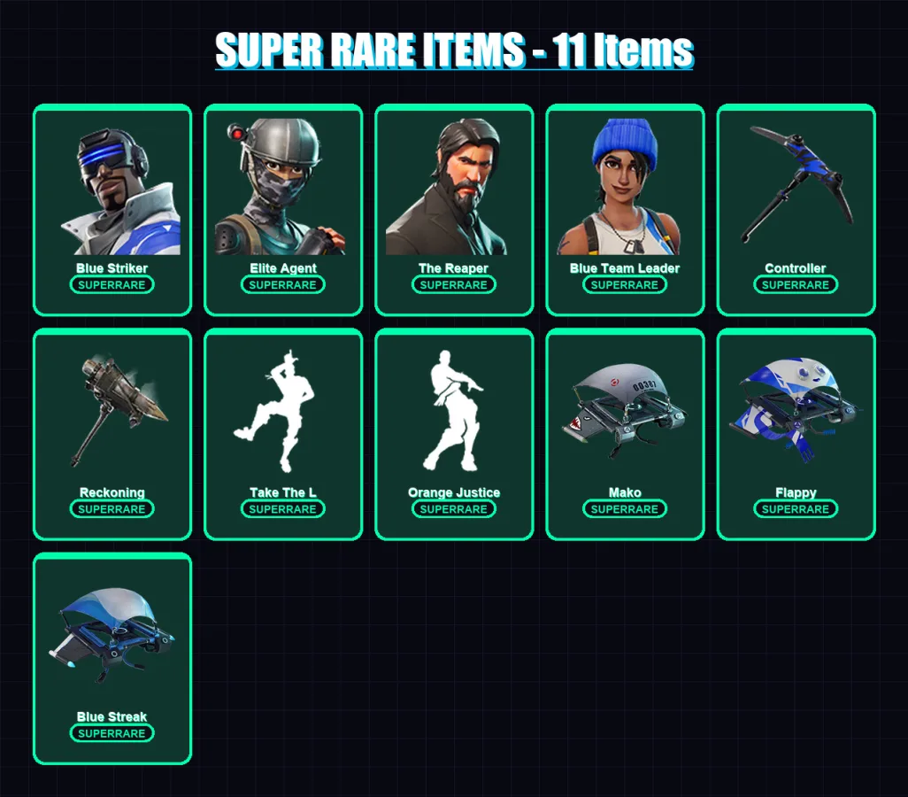 [PS4/PS5/XBOX/PC] | Blue Striker | Elite Agent | The Reaper | 256 skin | Lv2228