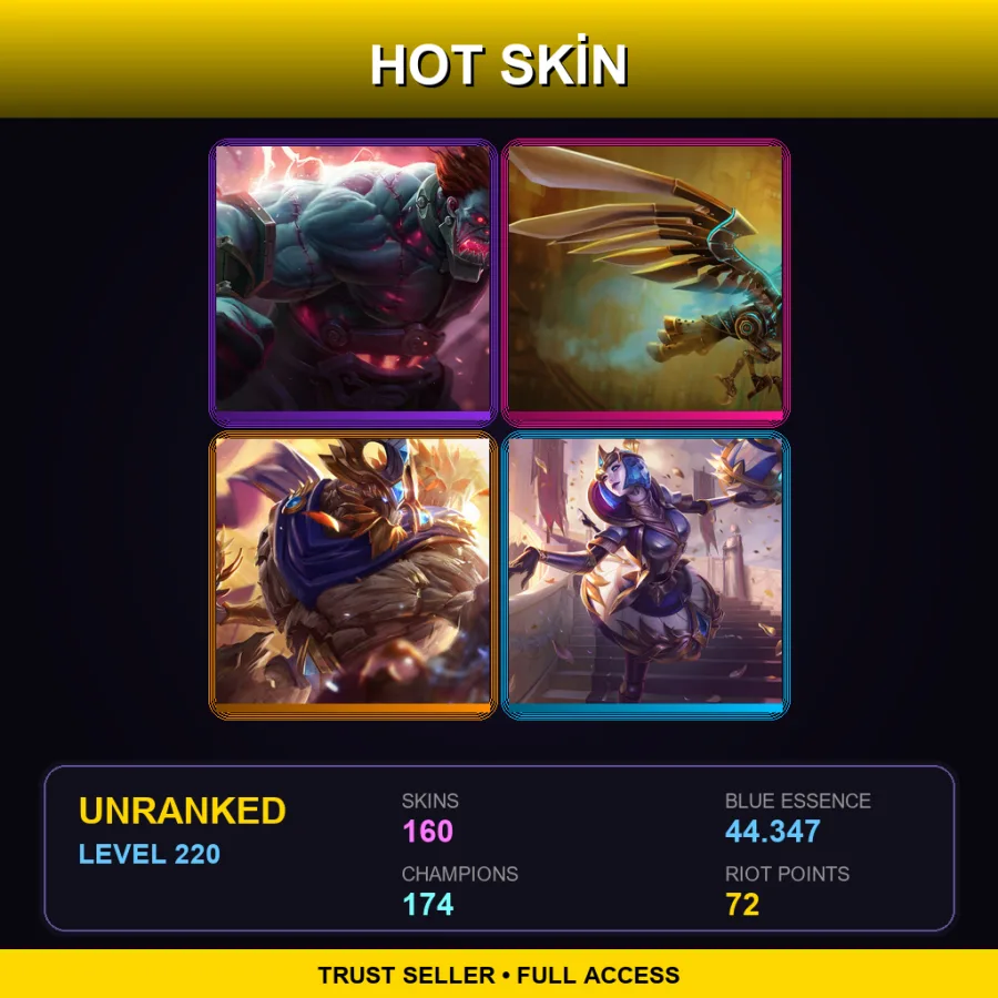 BR | Lv220 | Unranked | 160 Skin | 174 Champ