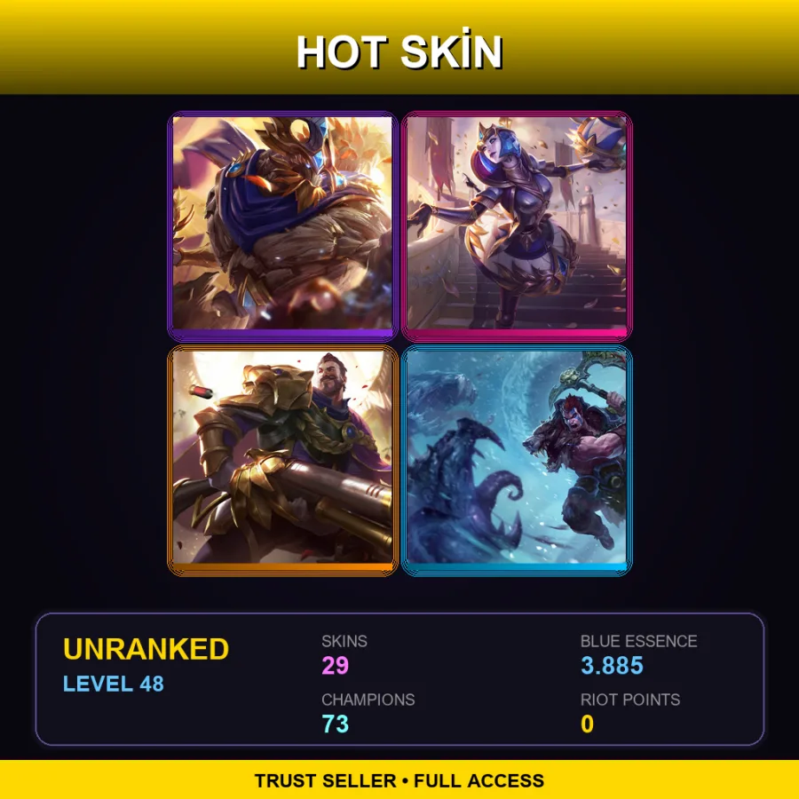 SG | Lv48 | Unranked | 29 Skin | 73 Champ — Super Galaxy Kindred