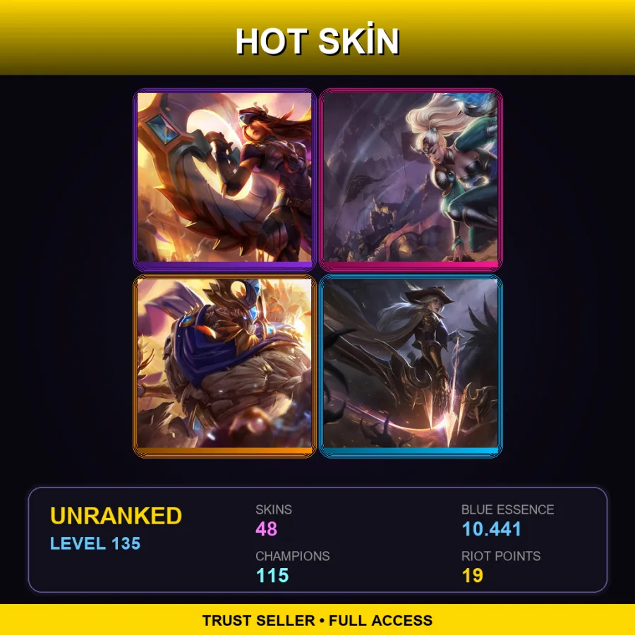 EUW | Lv135 | Unranked | 48 Skin | 115 Champ — Garen Skin 43