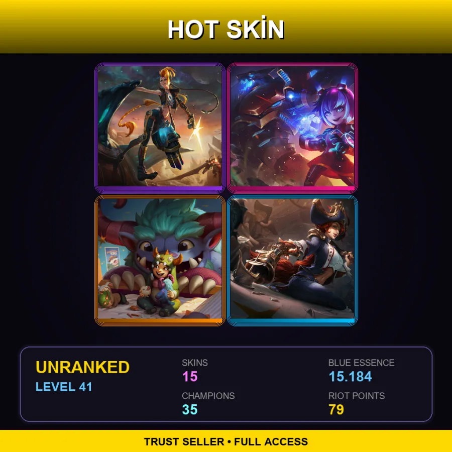 BR | Lv41 | Unranked | 15 Skin | 35 Champ