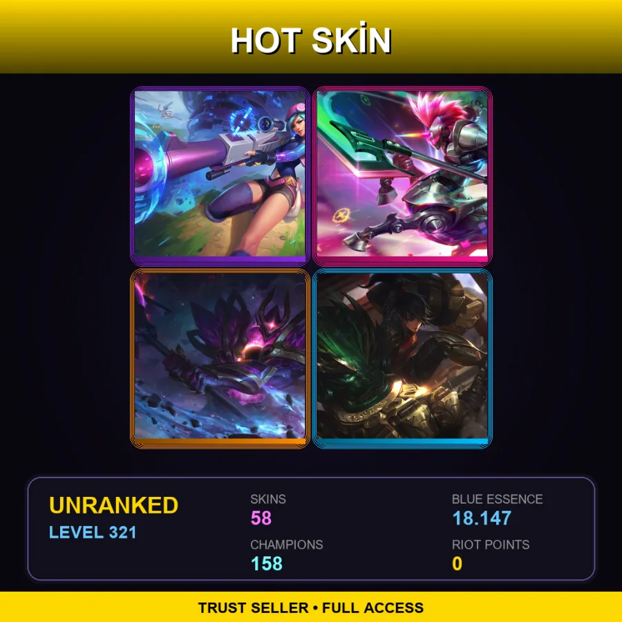 LAN | Lv321 | Unranked | 58 Skin | 158 Champ — Dreadnova Darius
