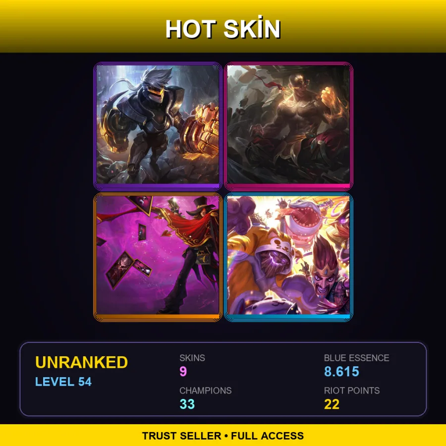 SG | Lv54 | Unranked | 9 Skin | 33 Champ — Blackthorn Morgana