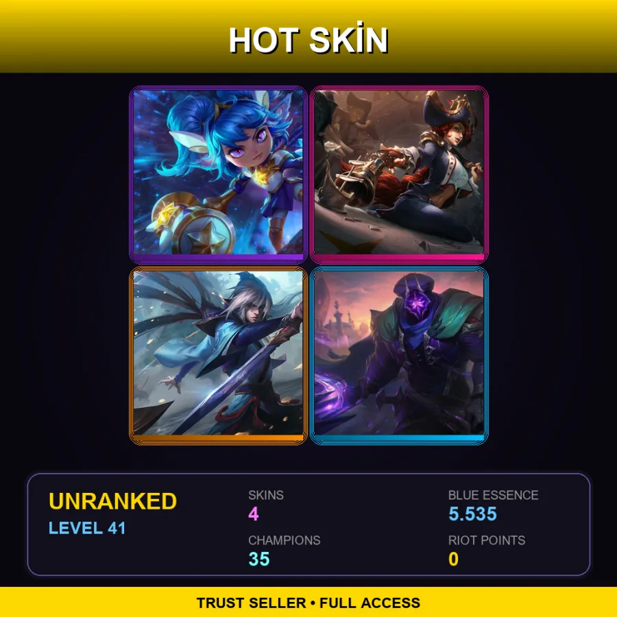 JP | Lv41 | Unranked | 4 Skin | 35 Champ