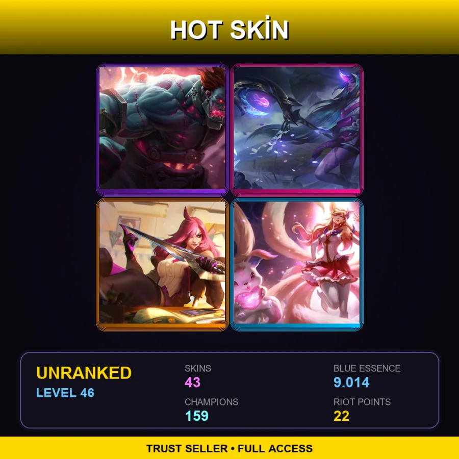 SG | Lv46 | Unranked | 43 Skin | 159 Champ — Bewitching Fiora