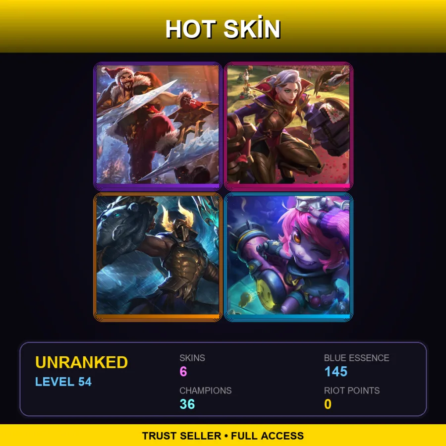 LAN | Lv54 | Unranked | 6 Skin | 36 Champ