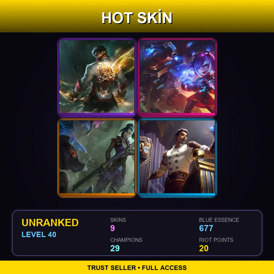 NA | Lv40 | Unranked | 9 Skin | 29 Champ — Cottontail Teemo