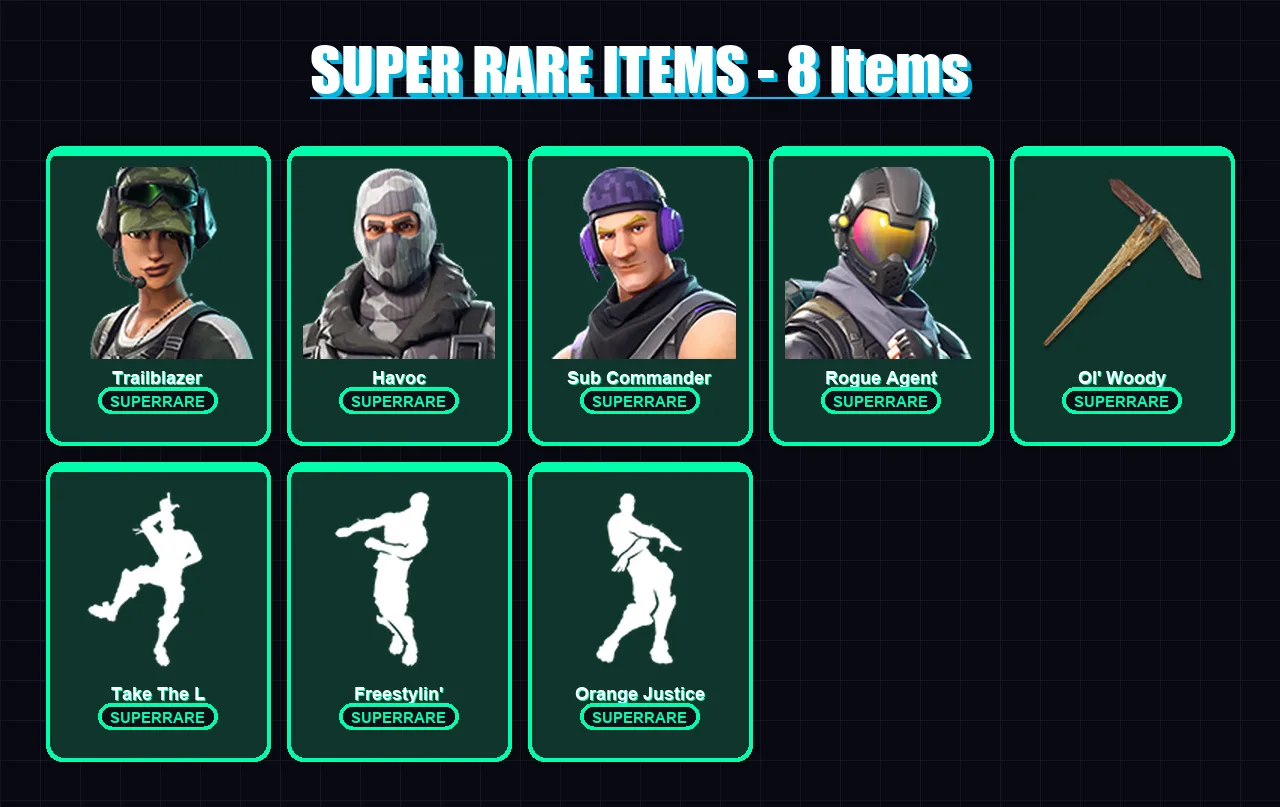 [PC/PSN] | Trailblazer | Havoc | Sub Commander | Rogue Agent | Raven | 21 skin | 16 pickaxe | 14 emote | 12 glider | Lv137