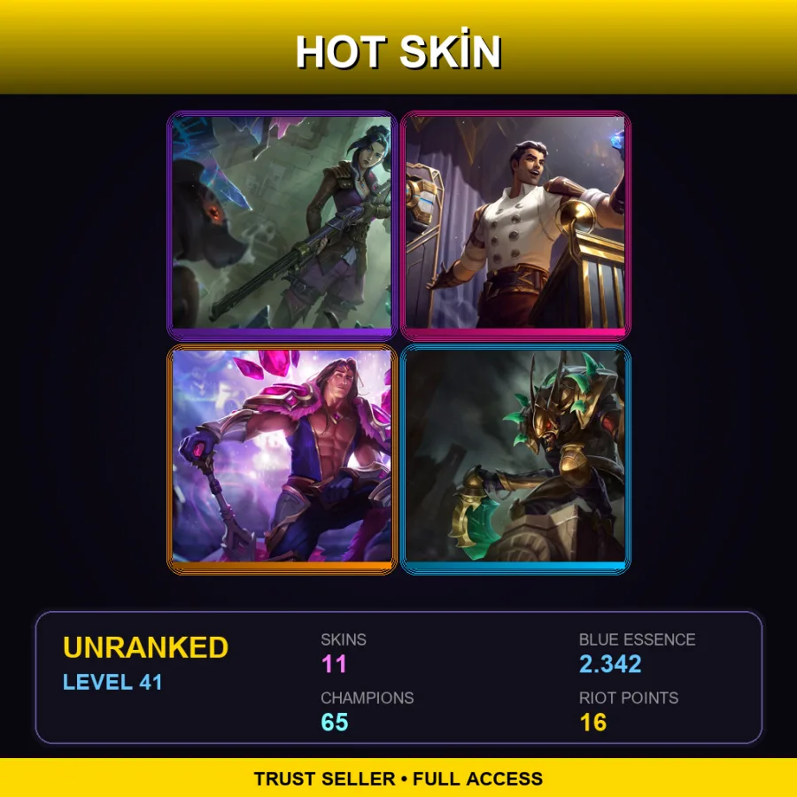 EUNE | Lv41 | Unranked | 11 Skin | 65 Champ