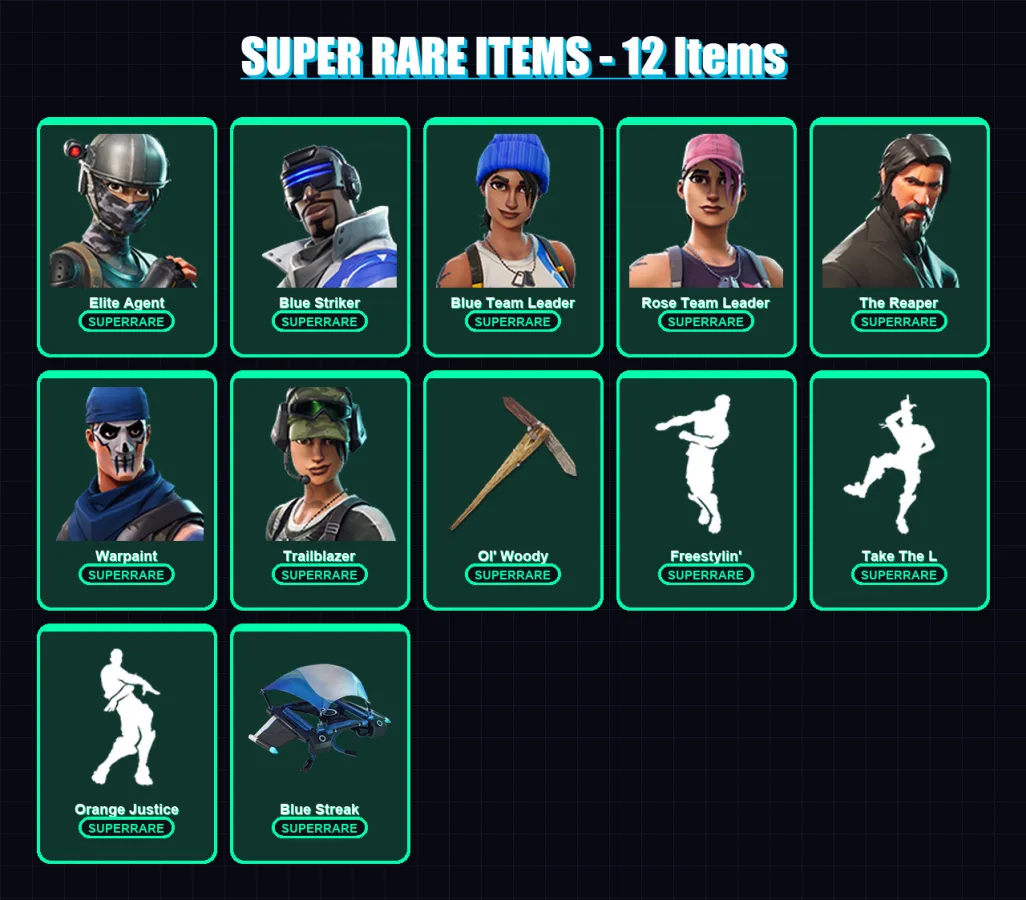 [PC/XBOX/PSN] | Elite Agent | Blue Striker | Blue Team Leader | Rose Team Leader | The Reaper | 33 skin | 20 pickaxe | 35 emote | 23 glider | Lv347 — Fortnite account