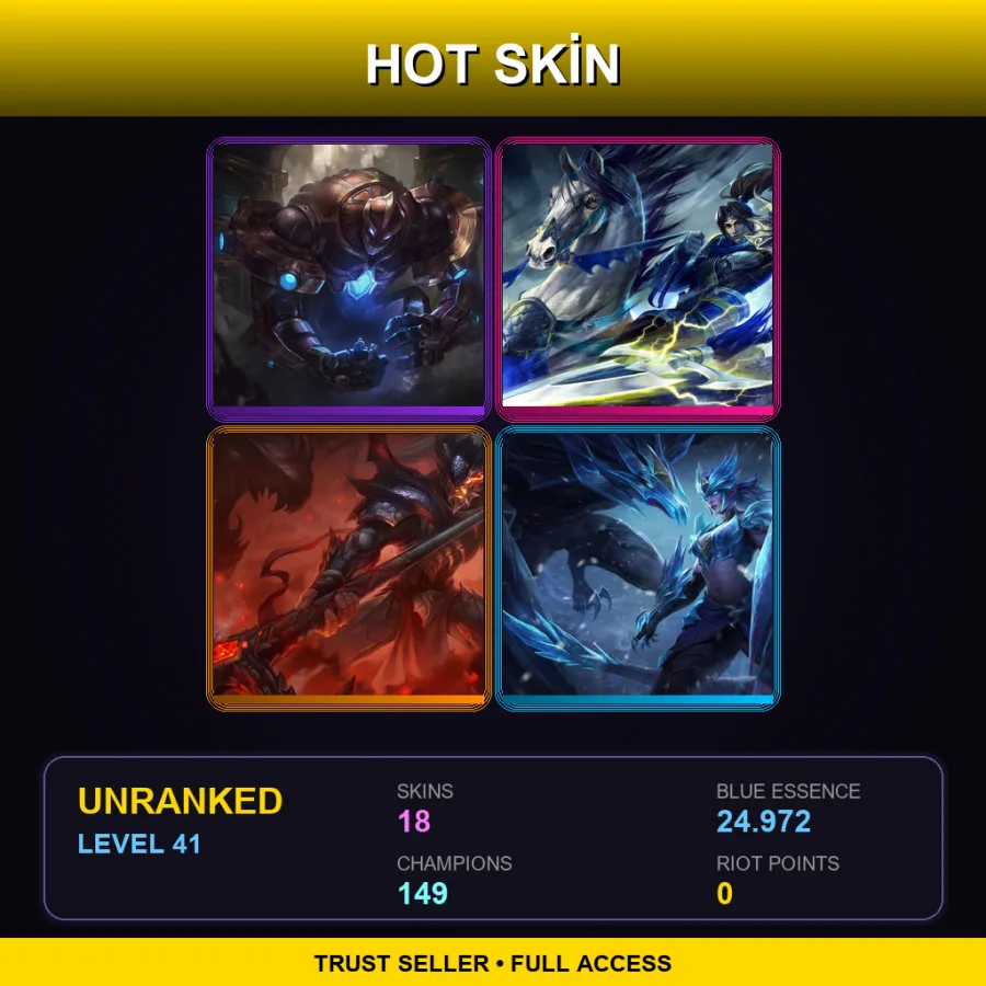 VN | Lv41 | Unranked | 18 Skin | 149 Champ with Alistar