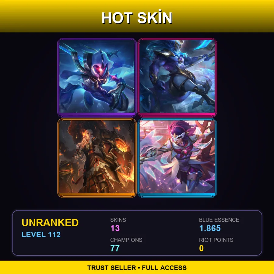 LAS | Lv112 | Unranked | 13 Skin | 77 Champ — Lunar Empress Qiyana