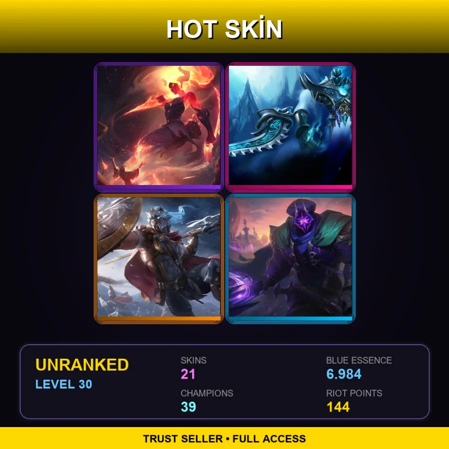 LAN | Lv30 | Unranked | 21 Skin | 39 Champ — Unchained Alistar
