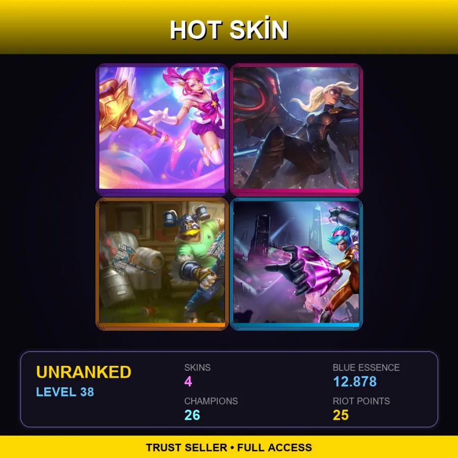 TR | Lv38 | Unranked | 4 Skin | 26 Champ