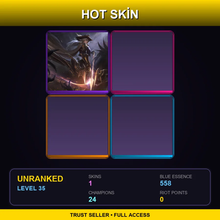 NA | Lv35 | Unranked | 1 Skin | 24 Champ