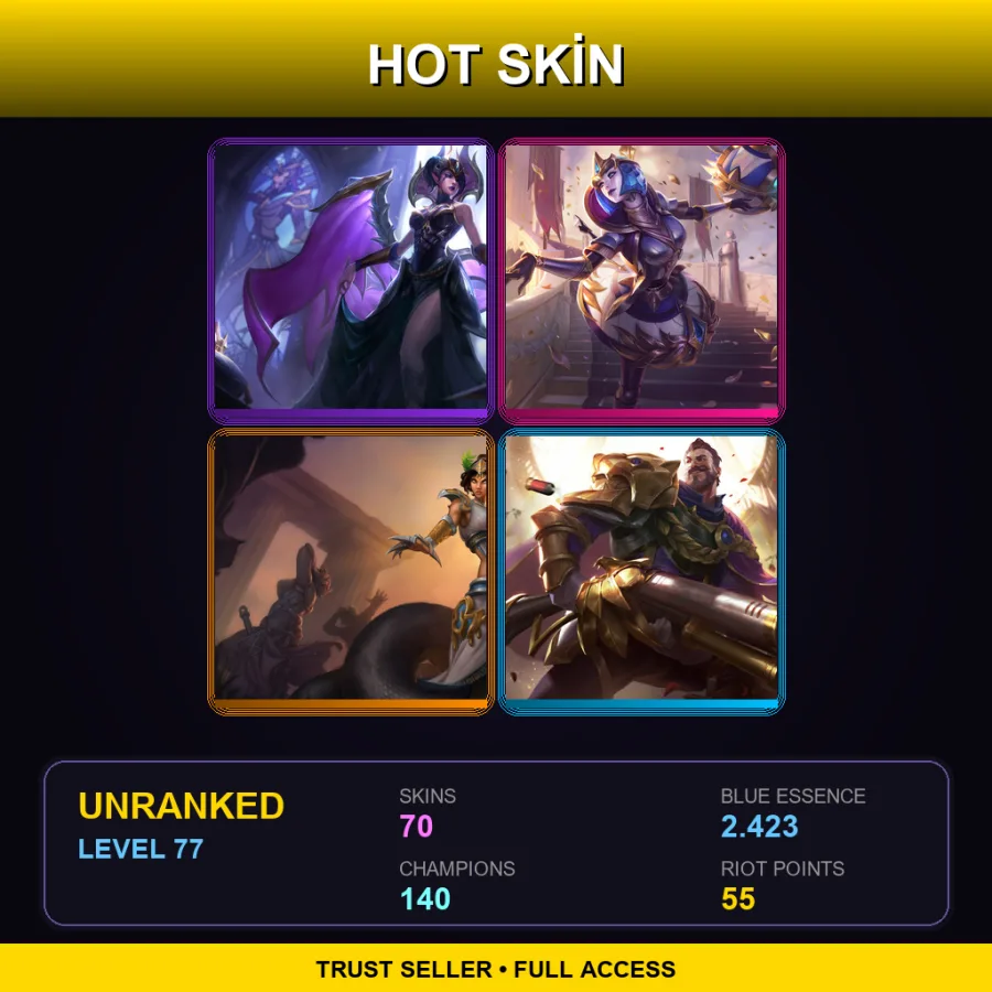 LAN | Lv77 | Unranked | 70 Skin | 140 Champ — Arctic Ops Kennen