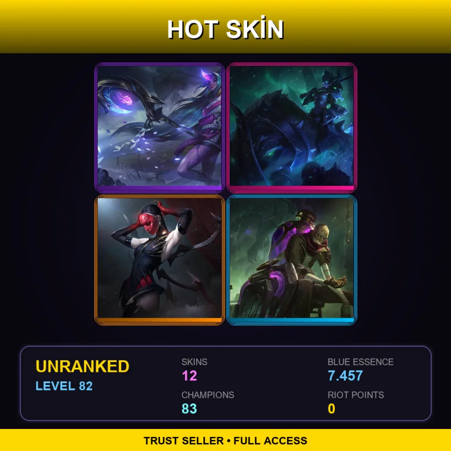 VN | Lv82 | Unranked | 12 Skin | 83 Champ