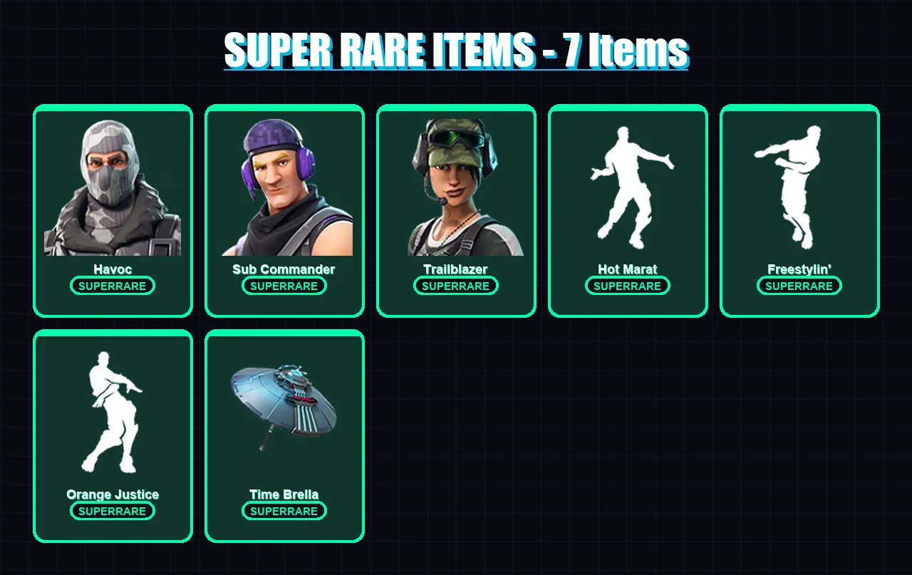 [PC/XBOX/PSN] | Havoc | Sub Commander | Trailblazer | Valeria | Zeus | 37 skin | 59 pickaxe | 46 emote | 57 glider | Lv839